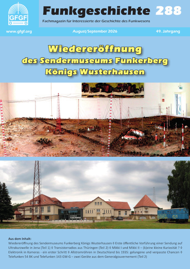 Titelbild der Funkgeschichte, Heft 288